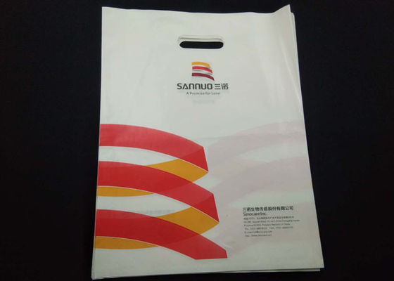 30 Micron Handle Shopping Bag ความหนาแน่นต่ำรีไซเคิลได้ 100% Multiapplication